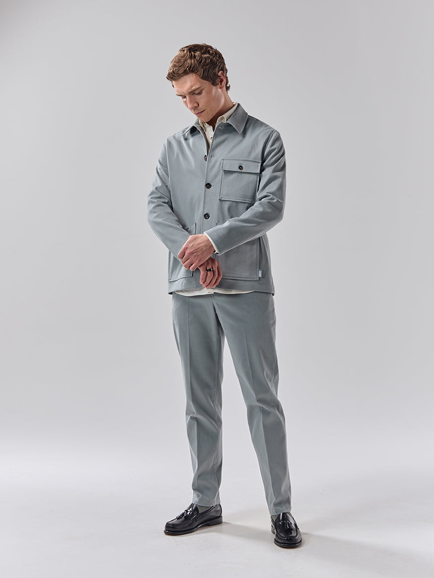 Batch LDN Men's Stone Grey Cotton Suit